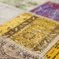 Vintage Turkish Area Rug 6x9 ft — Mixcolor Patchwork (No. 46530)