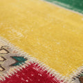 Vintage Turkish Area Rug 6x9 ft — Mixcolor Patchwork (No. 46531)