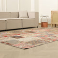 Vintage Turkish Area Rug 6x9 ft — Mixcolor Patchwork (No. 46532)
