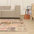 Vintage Turkish Area Rug 6x9 ft — Mixcolor Patchwork (No. 46532)