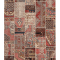 Vintage Turkish Area Rug 6x9 ft — Mixcolor Patchwork (No. 46532)