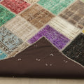 Vintage Turkish Area Rug 6x9 ft — Mixcolor Patchwork (No. 46533)
