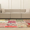 Vintage Turkish Area Rug 6x9 ft — Mixcolor Patchwork (No. 46536)