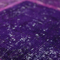 Vintage Turkish Area Rug 6x9 ft — Purple Patchwork