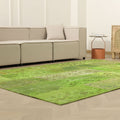 Vintage Turkish Area Rug 6x9 ft — Green Patchwork