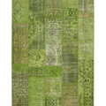 Vintage Turkish Area Rug 6x9 ft — Green Patchwork