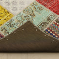 Vintage Turkish Area Rug 6x9 ft — Mixcolor Patchwork (No. 46551)