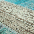 Vintage Turkish Area Rug 6x9 ft — Blue Patchwork