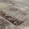 Vintage Turkish Area Rug 6x9 ft — Gray Patchwork