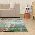 Vintage Turkish Area Rug 6x9 ft — Mixcolor Patchwork (No. 46559)