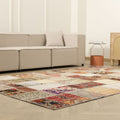 Vintage Turkish Area Rug 6x9 ft — Mixcolor Patchwork (No. 46561)