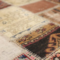 Vintage Turkish Area Rug 6x9 ft — Mixcolor Patchwork (No. 46561)