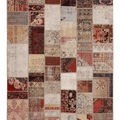 Vintage Turkish Area Rug 6x9 ft — Mixcolor Patchwork (No. 46561)