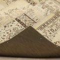 Vintage Turkish Area Rug 6x9 ft — Beige & Brown Patchwork