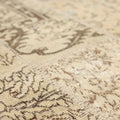 Vintage Turkish Area Rug 6x9 ft — Beige & Brown Patchwork