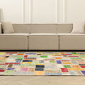 Vintage Turkish Area Rug 6x9 ft — Mixcolor Patchwork