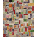 Vintage Turkish Area Rug 6x9 ft — Mixcolor Patchwork