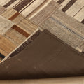 Vintage Turkish Area Rug 6x8 ft — Beige & Brown Patchwork