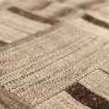 Vintage Turkish Area Rug 6x8 ft — Beige & Brown Patchwork