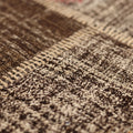 Vintage Turkish Area Rug 5x8 ft — Brown Patchwork