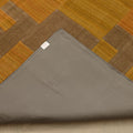 Vintage Turkish Area Rug 6x9 ft — Orange & Beige Patchwork
