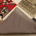 Vintage Turkish Area Rug 6x9 ft — White & Red Patchwork