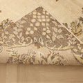 Vintage Isparta Turkish Area Rug 6x9 ft — Beige & Brown Floral (No. 46641)