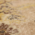 Vintage Isparta Turkish Area Rug 6x9 ft — Beige & Brown Floral (No. 46641)