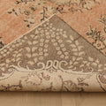 Vintage Isparta Turkish Area Rug 5x9 ft — Pink & Brown Floral (No. 46657)