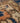 Vintage Isparta Turkish Area Rug 4x7 ft — Orange & Blue Floral
