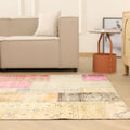 Vintage Turkish Area Rug 5x11 ft — Mixcolor Patchwork
