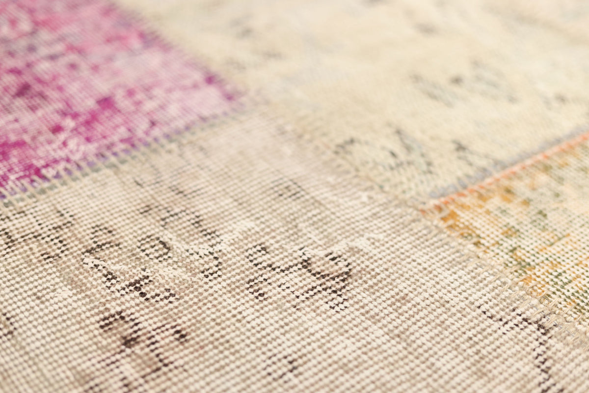 Vintage Turkish Area Rug 5x11 ft — Mixcolor Patchwork
