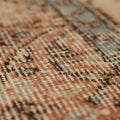 Vintage Isparta Turkish Area Rug 5x9 ft — Orange & Beige Floral