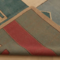 Vintage Niğde Turkish Area Rug 6x10 ft — Blue & Red Geometric