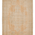 Vintage Manisa Turkish Area Rug 5x8 ft — Beige & Orange Distressed