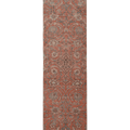 Vintage Southeastern Persian Style Runner Rug 2x10 ft — Red & Blue Floral