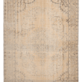 Vintage Manisa Turkish Area Rug 7x10 ft — Beige & Gray Floral
