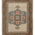 Vintage Niğde Turkish Area Rug 6x8 ft — Beige & Brown Geometric