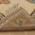 Vintage Niğde Turkish Area Rug 6x8 ft — Beige & Brown Geometric