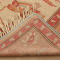 Vintage Muğla Turkish Area Rug 7x10 ft — Beige & Red Floral
