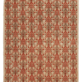 Vintage Isparta Turkish Area Rug 6x9 ft — Beige & Red maximalist