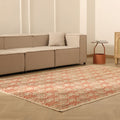 Vintage Isparta Turkish Area Rug 6x9 ft — Beige & Red maximalist
