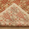 Vintage Isparta Turkish Area Rug 6x9 ft — Beige & Red maximalist