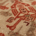 Vintage Isparta Turkish Area Rug 6x9 ft — Beige & Red maximalist