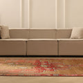 Vintage Malatya Turkish Runner Rug 5x13 ft — Brown & Red Geometric