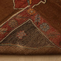 Vintage Malatya Turkish Runner Rug 5x13 ft — Brown & Red Geometric