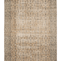 Vintage Isparta Turkish Area Rug 7x10 ft — Beige & Brown Floral (No. 47927)