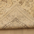 Vintage Isparta Turkish Area Rug 6x9 ft — Beige & Brown Floral (No. 47965)