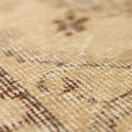 Vintage Isparta Turkish Area Rug 6x9 ft — Beige & Brown Floral (No. 47965)