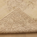 Vintage Manisa Turkish Area Rug 5x9 ft — Beige & Brown Floral (No. 48101)